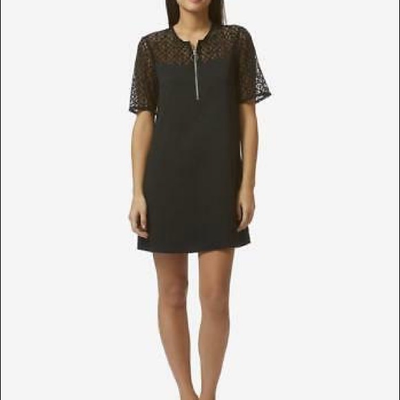 Avec Les Filles Dresses & Skirts - Avec Les Filles Lace Insert Mini Shift Dress